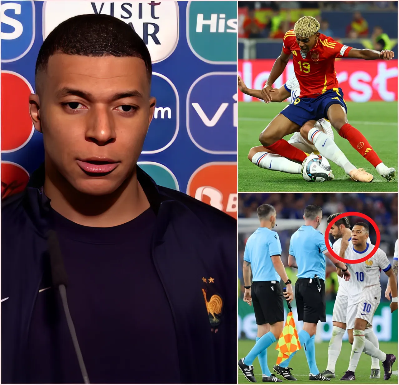 Cover Image for PÉNALTY “SUSPECT”, 28 SECONDES MANQUANTES : LA FRANCE FLÉCHÉE DEUX FOIS ? – MBAPPÉ ACCUSE L’UEFA DE “PROTÉGER L’ESPAGNE” 😱