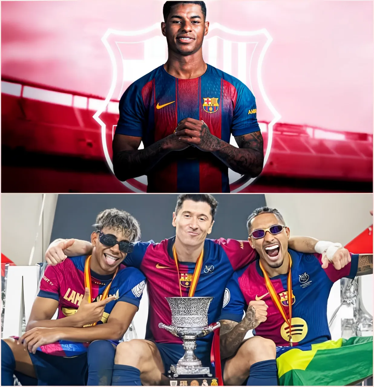 Cover Image for COUP DE TONNERRE AU BARÇA ! Rashford débarque en héros, salue Yamal comme « le futur Messi », mais l’accueil glacial de trois cadres surprend tout le monde — que se passe-t-il vraiment derrière les portes closes ?