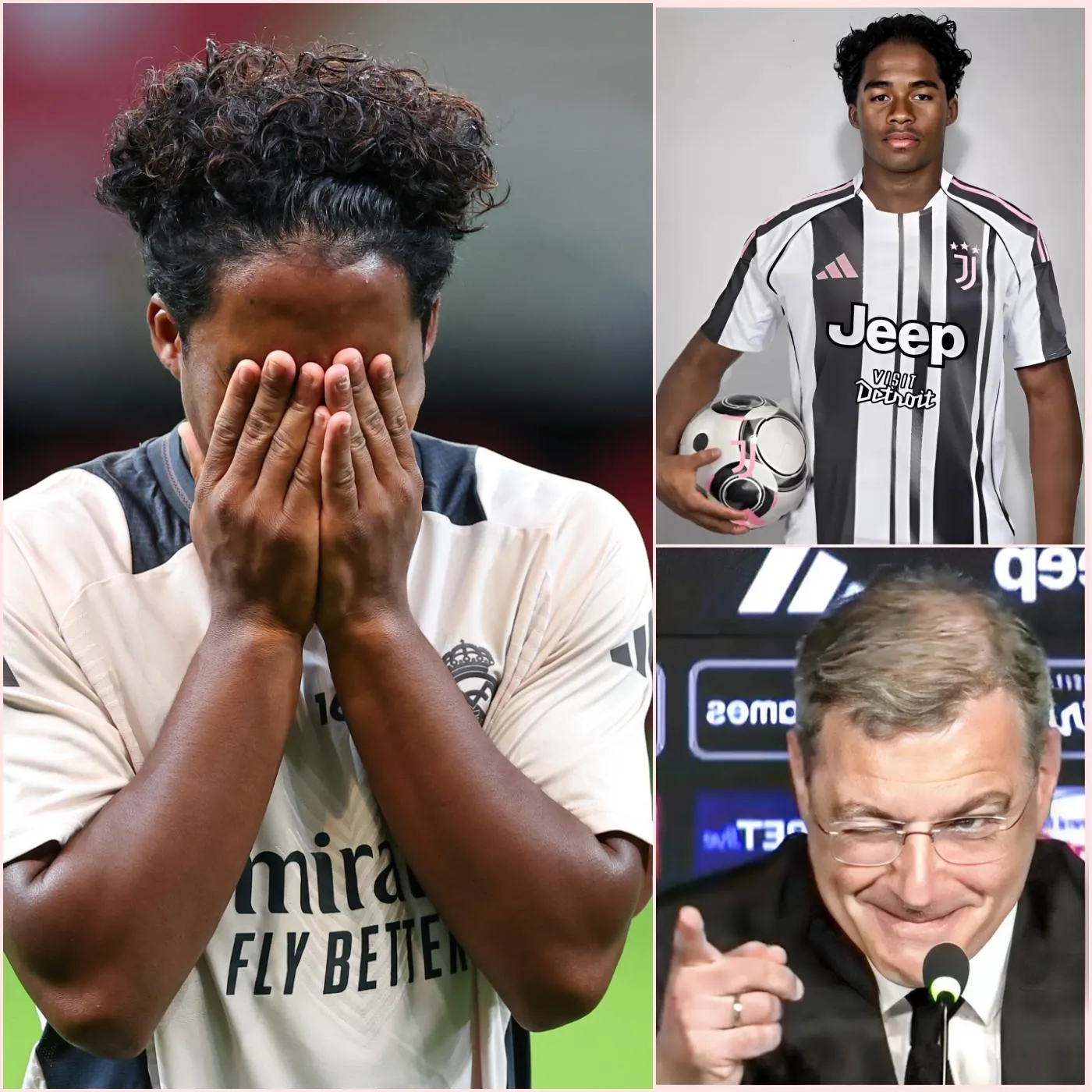 Cover Image for LARME QUI FAIT TREMBLER ! Endrick éclate en sanglots pour demander à quitter le Real Madrid, avoue vouloir « rejoindre la Juventus » – seulement 12 mots du président Comolli ont suffi à émouvoir la jeune star aux larmes de gratitude !